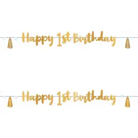 Good 1st Birthday Kirjainnauha Kulta
