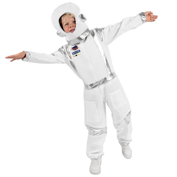Astronautti Valkoinen Avaruuspuku Lapsille 116-128 cm