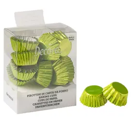 Minimuffinssivuoat Metallinen Limenvihre&auml; 180-kpl