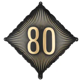 Folioilmapallo 80 Musta/Kulta 46 cm