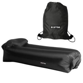 Softybag Lounge-sohva Keskiy&ouml;nmusta 175 x 75 x 50 cm
