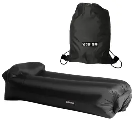 Softybag Lounge-sohva Keskiy&ouml;nmusta 175 x 75 x 50 cm