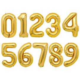 Kultainen Numeroilmapallo 5