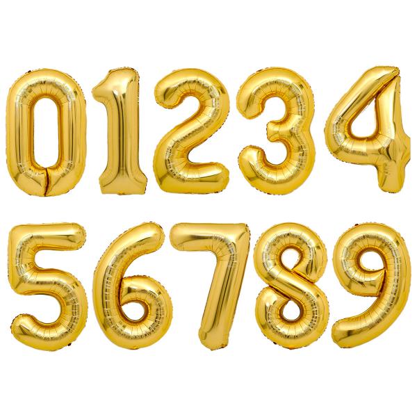 Kultainen Numeroilmapallo
