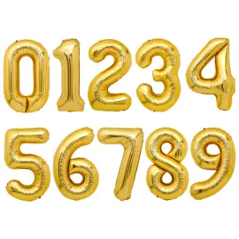 Kultainen Numeroilmapallo
