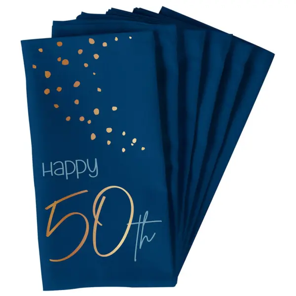 Happy 50th Lautasliinat Tummansininen