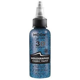Moon Glitter Holografinen Glitter Tekstiiliväri Sininen 30 ml