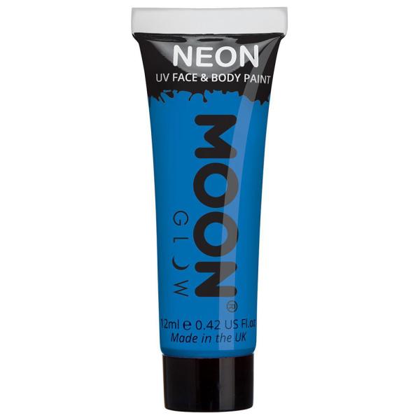 Moon Glow Neon UV Vartalo- & Kasvomaali Intensiivinen Sininen
