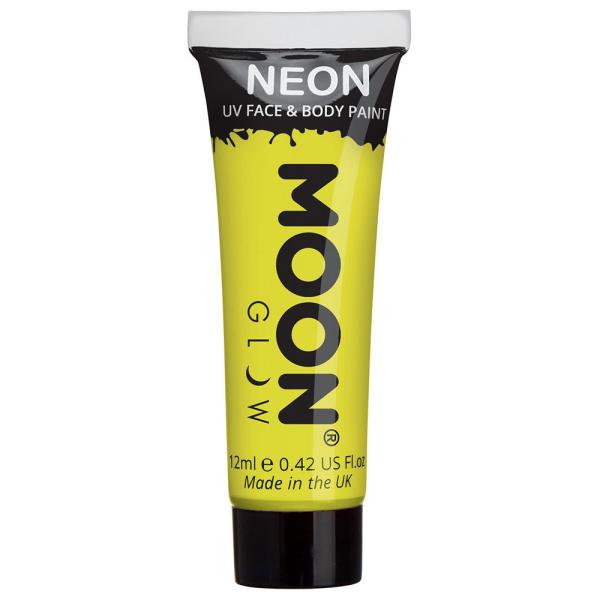 Moon Glow Neon UV Vartalo- & Kasvomaali Intensiivinen Keltainen