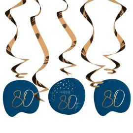 Happy 80th Riippuvat Koristeet Tummansininen