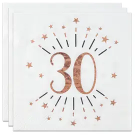 Lautasliinat 30 v Birthday Party Ruusukulta