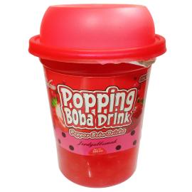 Mansikkajuoma Popping Boba 350 ml
