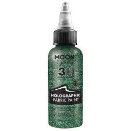 Moon Glitter Holografinen Glitter Tekstiiliväri Vihreä 30 ml
