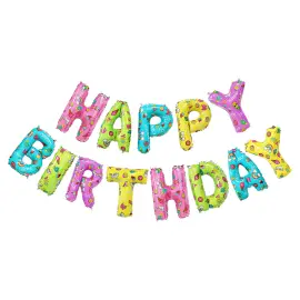 Happy Birthday Moniväriset Kirjainilmapallot