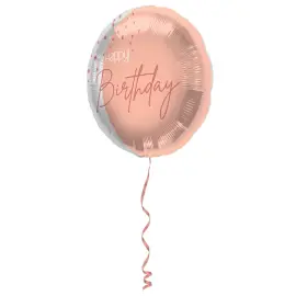 Happy Birthday Folioilmapallo Vaaleanpinkki
