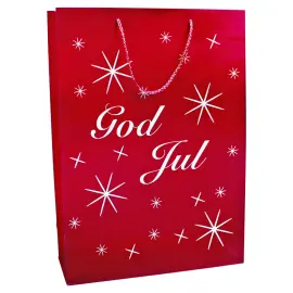 God Jul Lahjakassi Punainen Iso