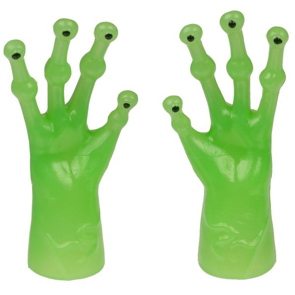 Pimeässä Hohtava Sorminukke Alien-käsi 7 cm
