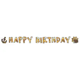 Happy Birthday Kirjainnauha Pirates Map