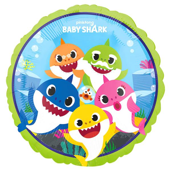 Pyöreä Folioilmapallo Baby Shark