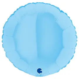 Pyöreä Folioilmapallo Matta Pastellisininen