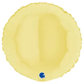 Pyöreä Folioilmapallo Pastellikeltainen Matta
