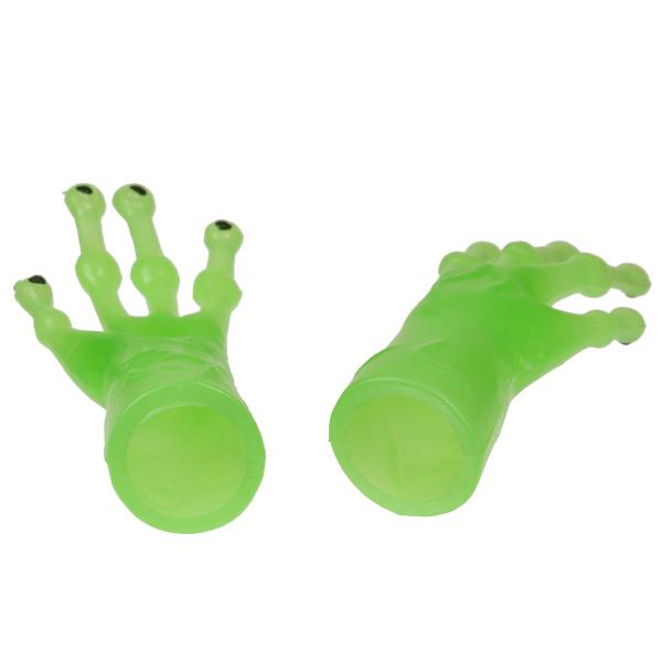 Pimeässä Hohtava Sorminukke Alien-käsi 7 cm