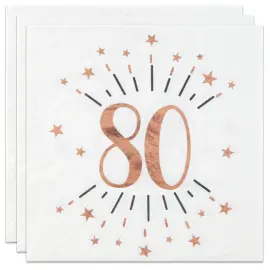 Lautasliinat 80 v Birthday Party Ruusukulta