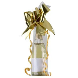 Sellofaanipussi Rusetilla ja Etiketill&auml; Kulta 2 kpl