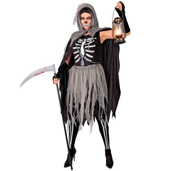 Viikatemies Naamiaisasu Luurangolla Naisten