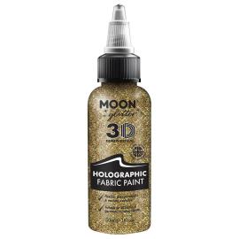Moon Glitter Holografinen Glitter Tekstiiliväri Kulta 30 ml
