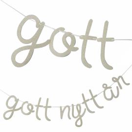 Viirinauha Hyvää Uutta Vuotta Hopea Glitter