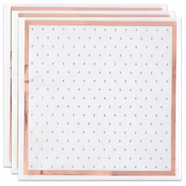 Lautasliinat Pilkulliset Valkoinen & Ruusukulta