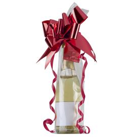 Sellofaanipussi Rusetilla ja Etiketill&auml; Punainen 2 kpl