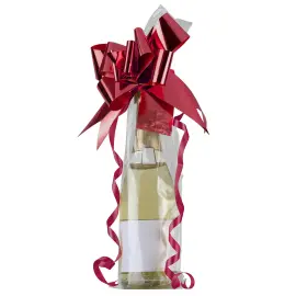 Sellofaanipussi Rusetilla ja Etiketill&auml; Punainen 2 kpl