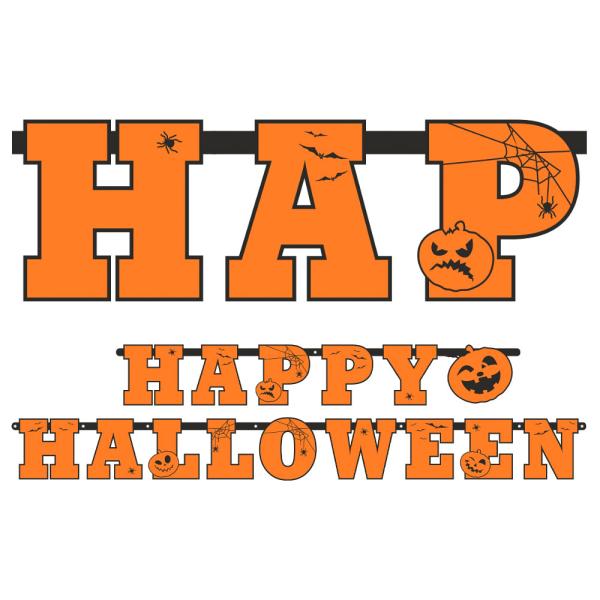 Happy Halloween Kirjainnauha Orange