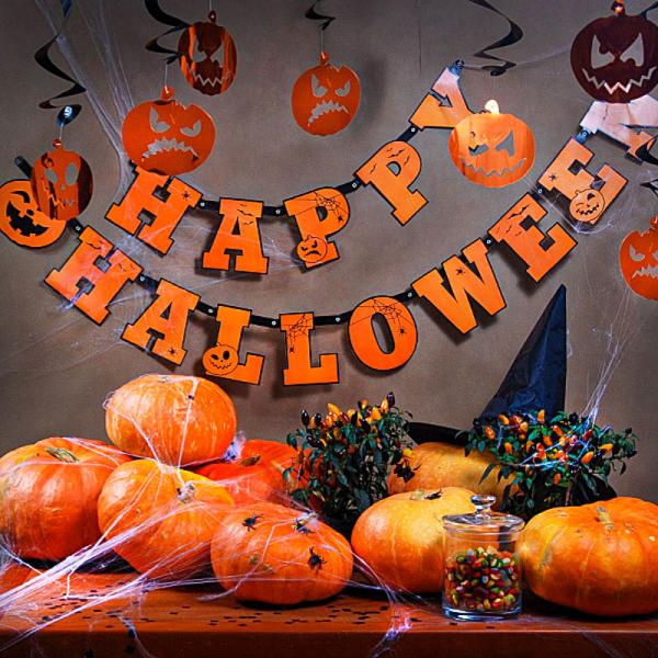 Happy Halloween Kirjainnauha Orange