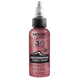 Moon Glitter Holografinen Glitter Tekstiiliväri Vaaleanpunainen 30 ml
