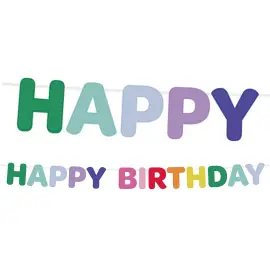 Kirjainviirinauha Happy Birthday Huopa 4 m