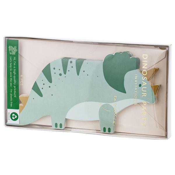 Triceratops Kutsukortti Kirjekuorella 6 kpl