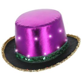 LED Silinterihattu Metallinen Mardi Gras