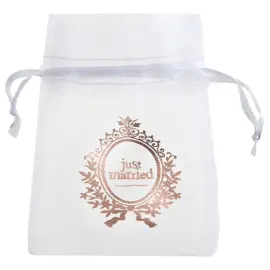 Pienet Organza-Pussit Just Married Ruusukulta