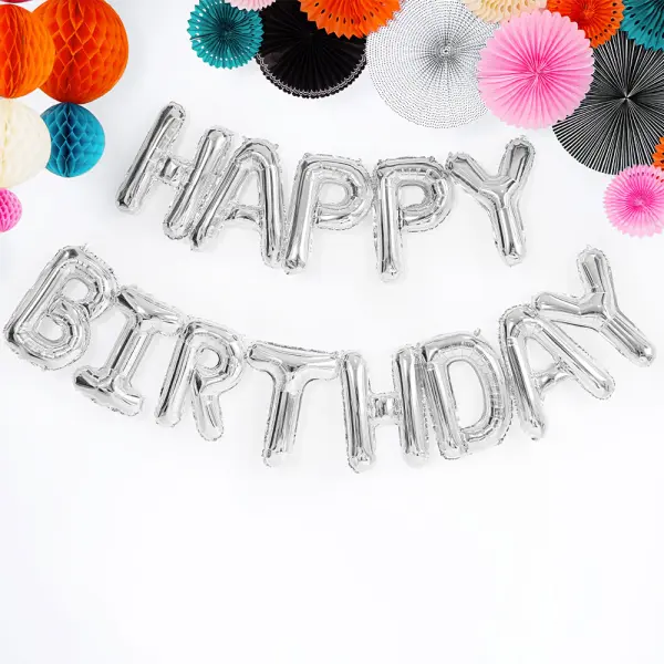 Happy Birthday Kirjainilmapallot Hopea
