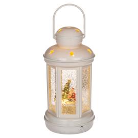 LED Lyhty Joulupukki Glitter