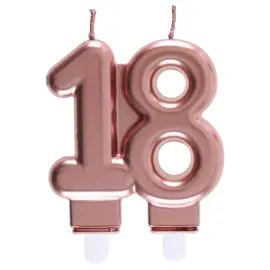 Kakkukynttilä 18 Ruusukulta