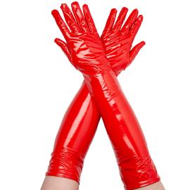 Pitkät Nahkahanskat Punainen