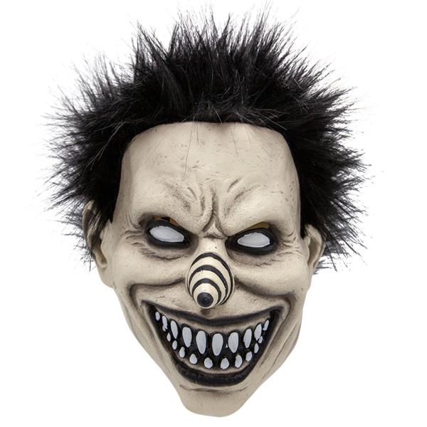 Lateksinaamio Hymyilevä Klovni Hiuksilla