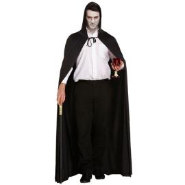 Pitkä Musta Viitta Hupulla