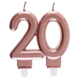 Kakkukynttilä 20 Ruusukulta
