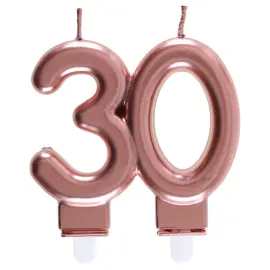 Kakkukynttilä 30 Ruusukulta