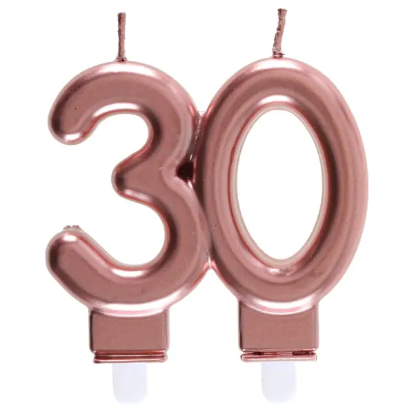 Kakkukynttilä 30 Ruusukulta